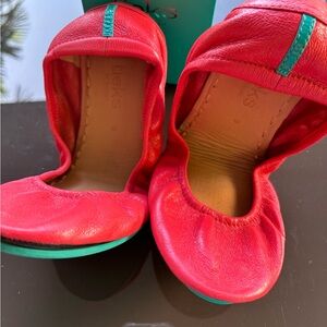Tieks! Size 9 in Poppy. Original box. No heel or toe scuffs